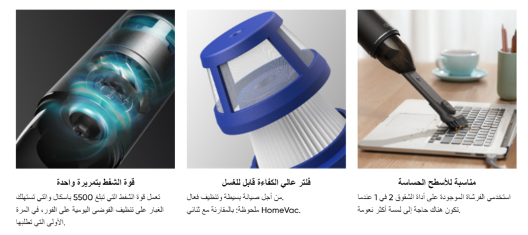 مكنسة كهربائية محمولة لاسلكية HomeVac H11 6