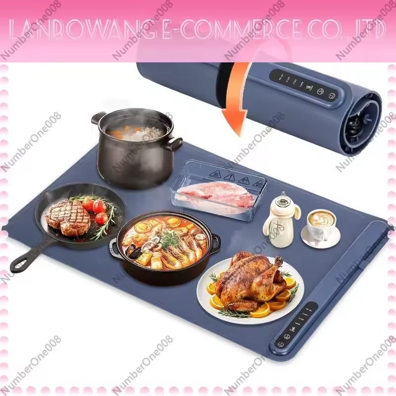 صينية تسخين طعام كهربائية ذكية - Electric Food Warming Mat - حافظة طعام ساخن قابلة للطي 3 صينية تسخين طعام كهربائية ذكية - Electric Food Warming Mat - حافظة طعام ساخن قابلة للطي - الصورة 3
